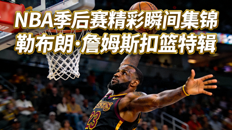 NBA季后赛精彩瞬间集锦视频封面 - 勒布朗·詹姆斯扣篮特写